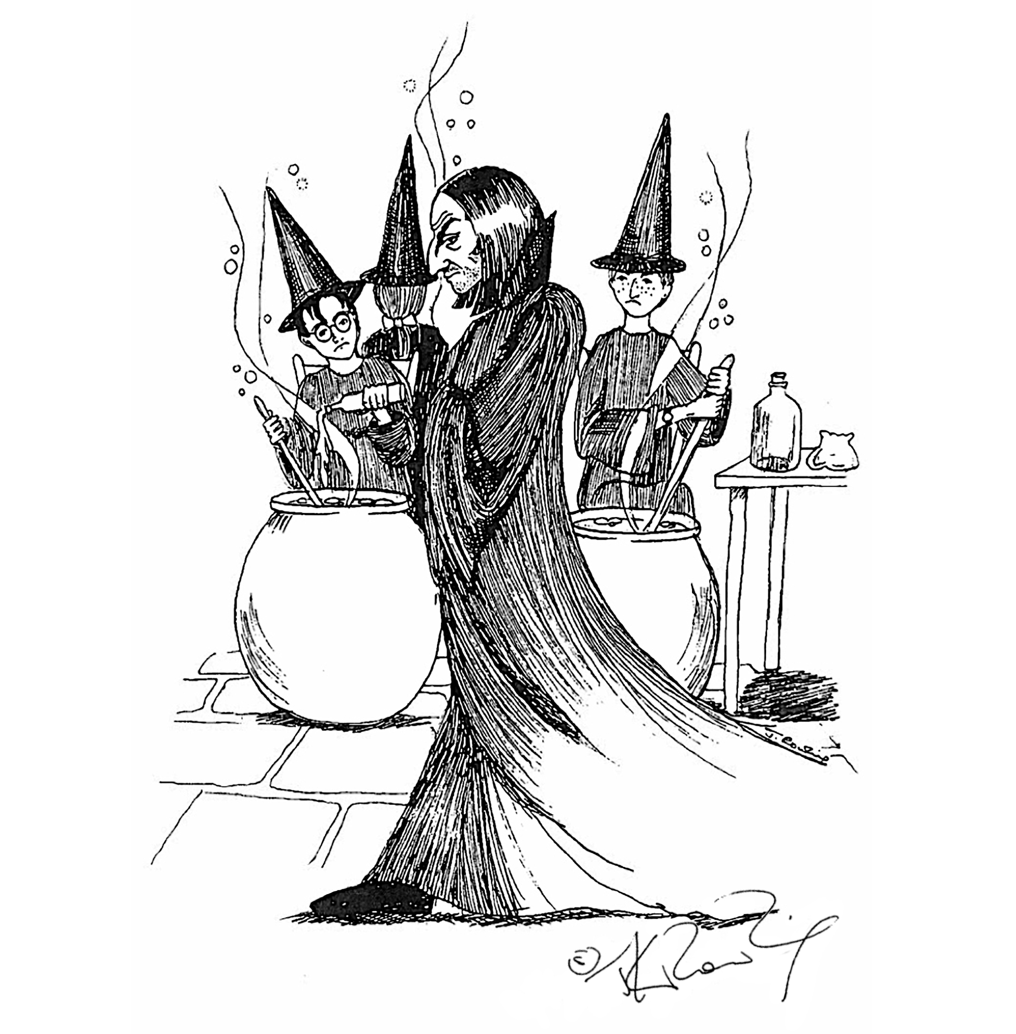 Premier cours de Potions avec Rogue
